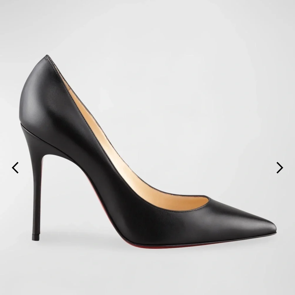 Kate Red Sole High-Heel Pumps, Black  37 - Picture 10 of 12